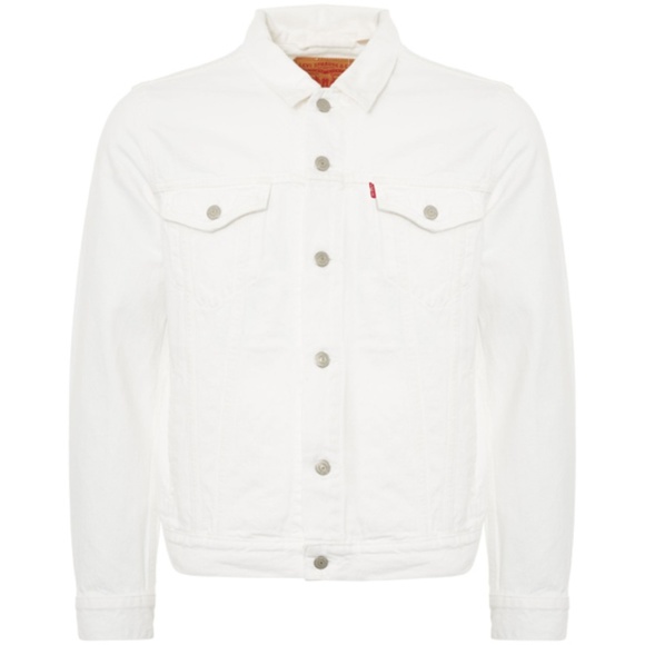 levi's white jeans jacket